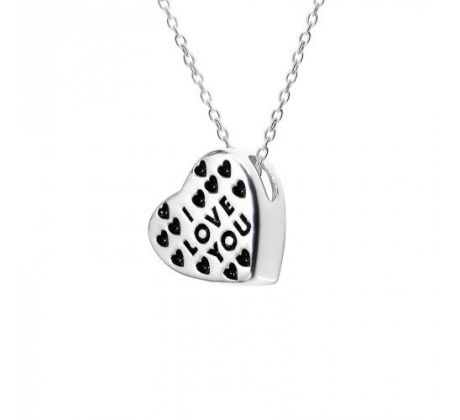 Strieborný náhrdelník s príveskom srdce A4S13137