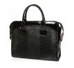 Dámska luxusná taška na notebook čierny lak kroko ST01 15.6″ GROSSO