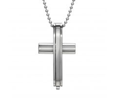 Oceľový náhrdeľník Kríž M31823-A4S