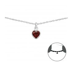 Streieborný náhrdeľník Srdce M34699-A4S