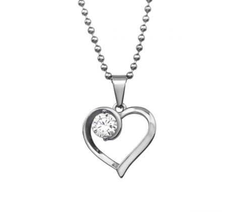Oceľový náhrdeľník Srdce  M34736-A4S