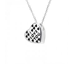 Strieborný náhrdelník s príveskom srdce A4S13137