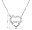Evolution Group Strieborný náhrdelník s krištálmi Swarovski biele srdce 32032.1
