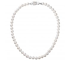 Evolution Group Perlový náhrdelník z pravých riečnych perál biely 22007.1