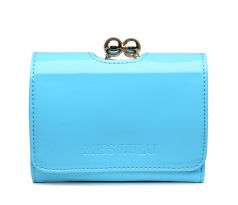 Módna dámska peňaženka svetlo modrý lak Miss Lulu