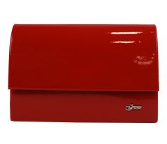 Červená lakovaná dámska listová kabelka SP101 GROSSO