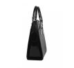 Dámska luxusná čierna taška na notebook mat / lak kroko dizajn ST01 15.6" GROSSO