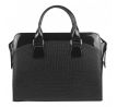 Dámska luxusná čierna taška na notebook mat / lak kroko dizajn ST01 15.6" GROSSO