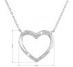 Strieborný náhrdelník so zirkónom biele srdce 12010.1