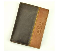 Kožená hnedá pánska peňaženka RFID