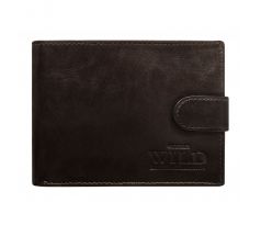 Kožená hnedá pánska peňaženka RFID WILD 4541