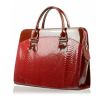 Dámska luxusná taška na notebook červený lak kroko ST01 15.6" GROSSO
