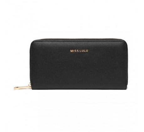 Dámska priestranná peňaženka Miss Lulu čierna LP2108