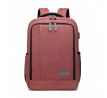 KONO multifunkčný batoh s USB portom -EM2111S- burgundy- 17 L